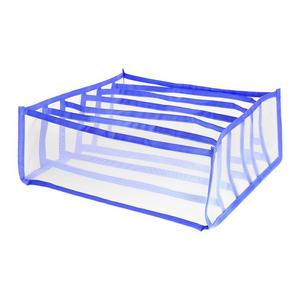 Органайзер для одежды для сложенной одежды, отделение для свитера, ящик для хранения нижнего белья, тонкие джинсовые брюки Unique Bargains, синий