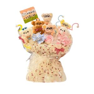 Забавный щенок из скрученных прутьев ручной работы, букет вест хайленд терьера креативная кукла Dolls and bears dance