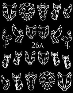 Водные наклейки металлизированные для ногтей - № 26А, Raisin