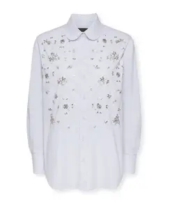 Рубашка с ручной вышивкой Elena Mirã², синий