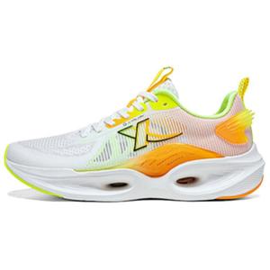XTEP Амортизирующие низкие беговые кроссовки мужские бело-зелено-оранжевые, цвет White Green Orange
