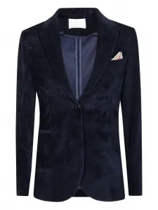 Вельветовый бархатный пиджак Circolo 1901, синий