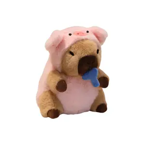 Плюшевая кукла капибара с тянущимся шнуром, 20 см LALABABY