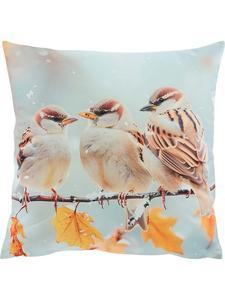 Наволочка Nicky велюровая оранжево-коричневого цвета REDBEST, 40 x 40 см