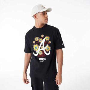 Футболка MLB ATLANTA BRAVES FLORAL LOGO OVERSIZED T-SHIRT New Era, цвет Schwarz