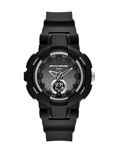 Женские аналогово-цифровые часы Skechers SR2152 из полиуретана, цвет Black