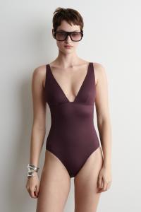 Цельный купальник COS, бордовый