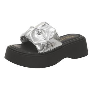 KLAOSD Серебряные противоскользящие износостойкие шлепанцы для женщин, цвет Silver