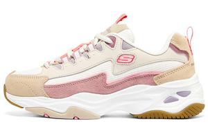 Кроссовки женские D"Lites 4.0 Chunky с низким верхом бежевого/розового цвета Skechers