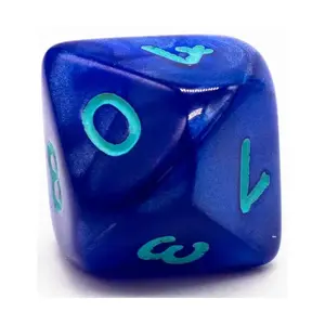 d10 Сатиновый синий (1), Dice - Satin (Crystal Caste)