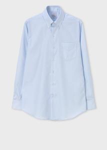 Рубашка в елочку с пуговицами Paul Smith, цвет Light Blue