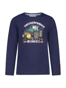 Salt and Pepper Футболка с длинными рукавами "Трактор" темно-синего цвета