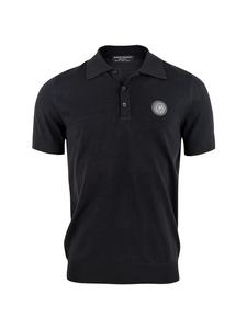 Roberto Geissini Роскошная вязаная рубашка-поло черного цвета