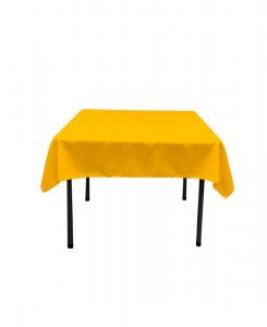 Квадратная скатерть 52x52 дюйма из прочного полиэстерового поплина, идеально подходит для обедов и мероприятий Slickblue, Yellow dark