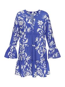 Длинная блузка королевского синего и кремового цветов LASCANA