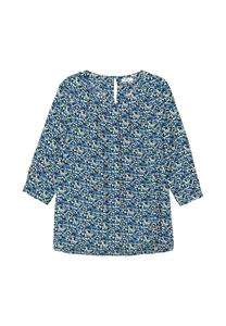 Туника со складками и минимальным принтом Sheego, цвет Tiefblau Gemustert