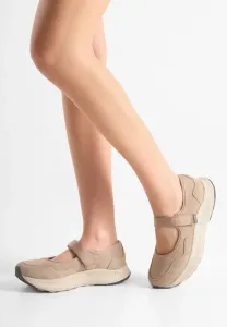Балетки мэри с ремешком на щиколотке Woden, Taupe