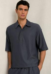 Поло Reiss TOBI TEXTURED STRIPE, Petrol Blue/Blue