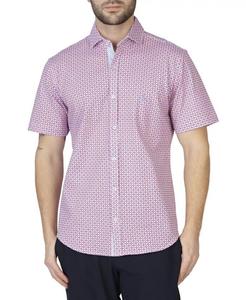 Рубашка с коротким рукавом в стиле ретро Geo Tailorbyrd, розовый