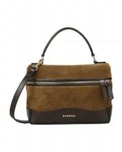 Женская косметичка TANGOSO из кожи и замши Sandro, коричневый