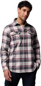 Рубашка Columbia Mens Flare Gun Stretch Flannel, Dark Stone Trails Edge Plaid