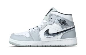 Jordan Кроссовки Air 1 Gray Shadow Blaze, износостойкие, средней высоты, винтажные, баскетбольные, унисекс, серый