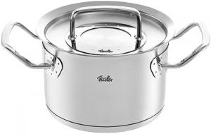 Кастрюля Fissler Original-Profi Collection/из нержавеющей стали (диаметр 16 см, объем 2,1 л). В комплекте металлическая крышка, внутренняя мерная шкала. Сделано в Германии. Подходит для индукционных плит