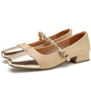 D:FUSE SCANDINAVIA D FUSE SCANDINAVIA Женские туфли Мэри Джейн на массивном каблуке - Абрикос, цвет Apricot