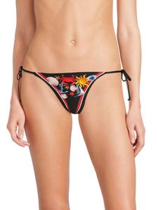 Плавки-бикини с завязками и морским мотивом WeWoreWhat, черный мульти