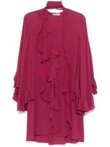 Dorothee Schumacher платье мини с оборками, фиолетовый