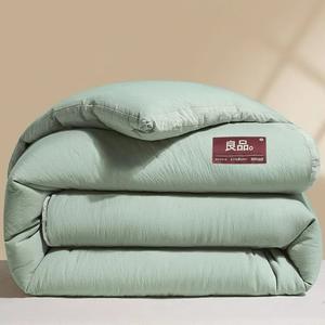 Fuanna Одеяло 180х220 см, 4 кг, класс А, соевый наполнитель, трехмерная полоска, цвет Pine Green