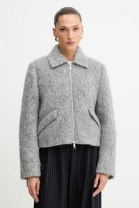 Пальто с шерстью Boss, серый