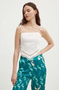 Хлопковый топ Sisley, бежевый