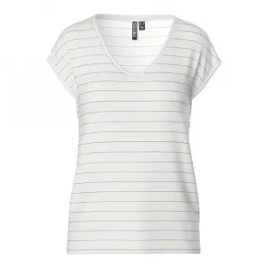 Футболка с коротким рукавом Pieces Billo Lurex Stripes, белый