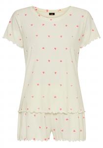 VIVANCE Короткий пижамный комплект в натуральном белом