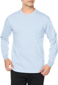 Футболка с длинным рукавом из ультрахлопка плотностью 6,0 унций, 2400 Gildan, светло-синий