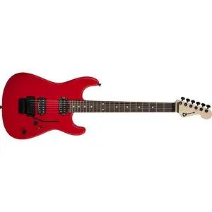 Гитара Charvel Pro-Mod San Dimas Style 1 HH FR RW, гриф из розового дерева, сатиново-красный цвет Ferrari