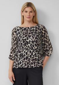 Блуза s.Oliver BLACK LABEL Blouse, Steingrau/Beige