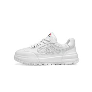 Kolumb Женские белые противоскользящие и дышащие низкие скейтерские кроссовки, цвет White