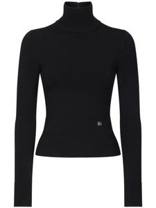 Dolce & Gabbana водолазка в рубчик, черный