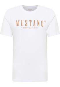 MUSTANG Футболка 'Austin' в белом цвете