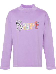 ERL футболка с вышивкой, фиолетовый