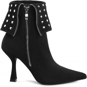 Ботильоны London Rag Kolara с клапаном и заклепками, Black
