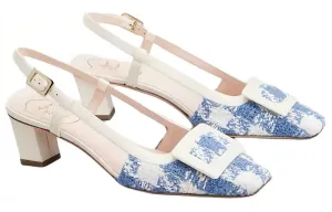 Roger Vivier Туфли на платформе с массивным каблуком 4.5 см Women's Beige Blue