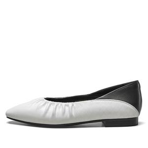 YEARCON Женские повседневные туфли-лодочки бело-черные, цвет White/Black