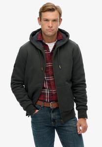 Толстовка Superdry & Co Zip-up sweatshirt, Washed Black/Dark Grey