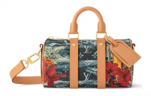 LOUIS VUITTON Keepall Bandouliere 25 Monogram Surfin Navy Blue