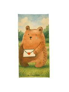 Mr. & Mrs. Panda Спортивное полотенце с изображением медведя, без слогана, белого цвета