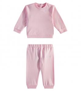 Комплект из хлопкового трикотажного свитера и спортивных штанов для малышей Balmain Kids, цвет plum