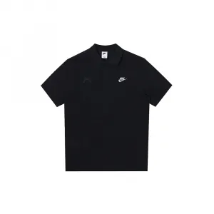 Рубашка поло унисекс черная Nike, черный